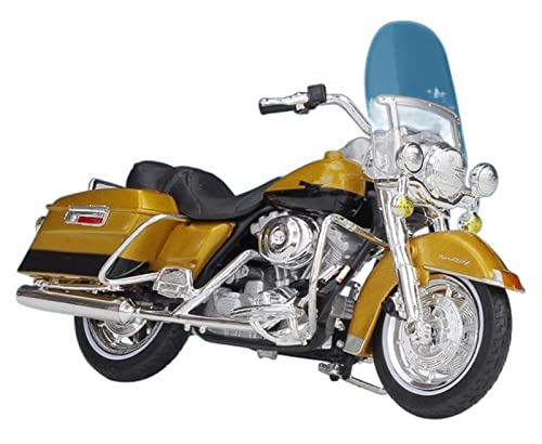 flrian Für Harley Davidson 1999 FLHR Road King 1:18 Motorradmodellserie Souvenir Spielzeug Sammlerstücke Mini Motorrad Druckgussmodell Motorrad-Modelle(Yellow 1999 FLHR) von flrian