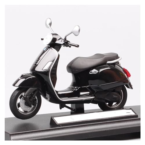 flrian Für Vespa 2017 GTS 125 Cc Maßstab 1:18 Motorrad Die-Cast Maschine Roller Fahrzeug Spielzeugmodell Souvenir Replik Geschenk Kind Junge Motorrad-Modelle(Black) von flrian