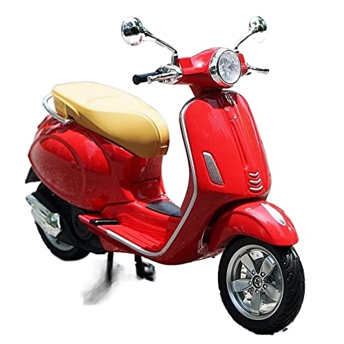 flrian Für Vespa GTS Super 2020 1:12 Legierung Freizeit Motorrad Modell Simulation Metall Motorrad Modell Flexible Spinnrad Spielzeug Geschenk Motorrad-Modelle(Red-1) von flrian