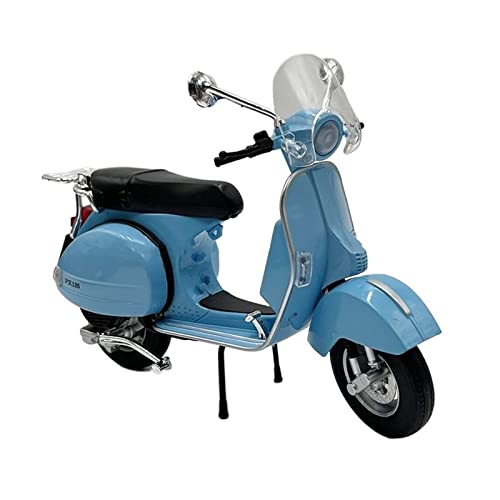 flrian Für Vespa PX125 1:10 Druckguss-Motorradmodell Spielzeugroller Replik Realistisches Motorradmodell Geschenk Motorrad-Modelle(Blue) von flrian