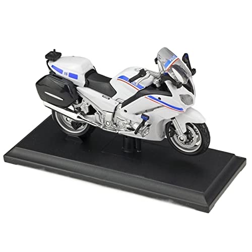 flrian Für Yamaha FJR 1300A 1:18 Polizei-Druckguss-Motorrad-Sammler-Motorrad-Modellspielzeug Motorrad-Modelle(FJR 1300A White and blue) von flrian