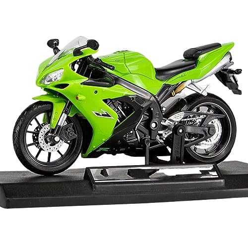 flrian Für Yamaha R1 1:12 Verhältnis Motorrad Modell Legierung Roller Sport Fahrrad Statue Druckguss Erwachsenenspielzeug Motorrad Rennmodell Replik Junge Geschenk Motorrad-Modelle(Green) von flrian