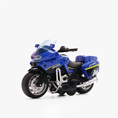 flrian Maßstab 1:14 Polizei Moto Legierung Scooter Sport Fahrrad Diecasts Kind Spielzeug Outdoor Motorrad Fahrzeuge Rennmodell Repliken Geschenk Für Jungen Motorrad-Modelle(Blue) von flrian