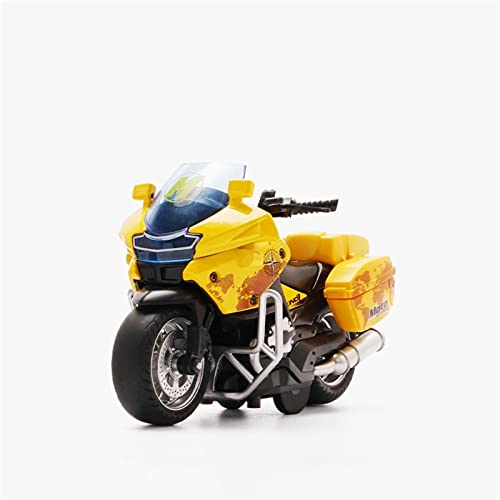 flrian Maßstab 1:14 Polizei Moto Legierung Scooter Sport Fahrrad Diecasts Kind Spielzeug Outdoor Motorrad Fahrzeuge Rennmodell Repliken Geschenk Für Jungen Motorrad-Modelle(Yellow) von flrian