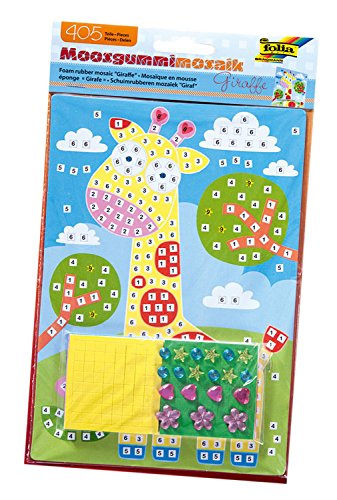 folia 23801 - Moosgummi Mosaikbild Giraffe, 405 Teile von folia