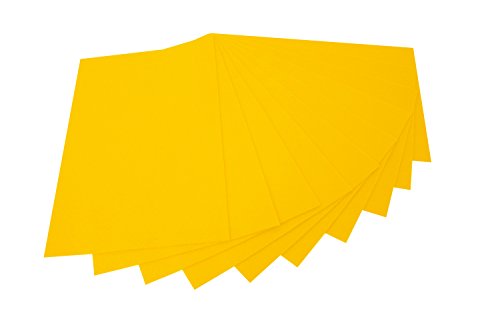 folia 520414 - Bastelfilz, mit feiner Wollqualität, 10 Blatt, 150 g/qm, 20 x 30 cm, bananengelb, klebefleckenfreie Verarbeitung - ideal für vielfältige Bastelarbeiten von folia