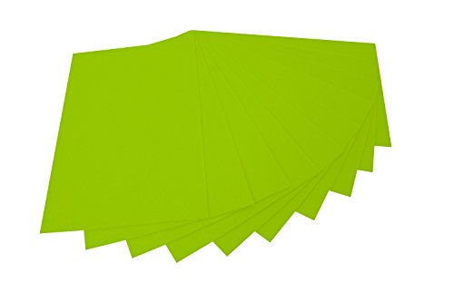 folia 520451 - Bastelfilz, mit feiner Wollqualität, 10 Blatt, 150 g/qm, 20 x 30 cm, hellgrün, klebefleckenfreie Verarbeitung - ideal für vielfältige Bastelarbeiten von folia