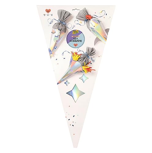 folia 92701 - Schultüte Bastelset SPACE SCHOOL, Bastelmaterial für eine Zuckertüte, gestaltbar als Hai, Space Dino oder Rakete, ca. 68 cm folia 92701 - Schultüte Bastelset SPACE SCHOOL, Bastelmaterial für eine Zuckertüte, gestaltbar als Hai, Space Dino oder Rakete, ca. 68 cm von folia