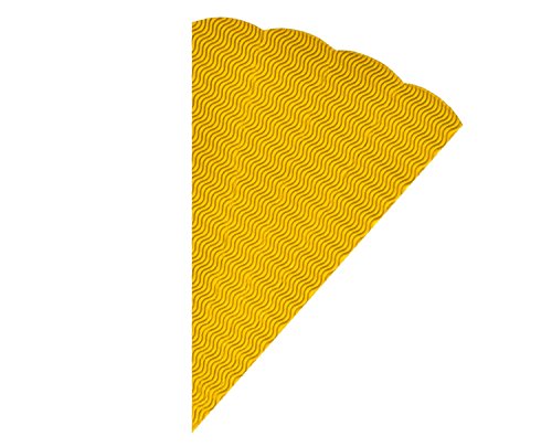 folia 93014 - Geschwister Schultüten Rohlinge, aus 3D Wellpappe, gelb, 5 Tüten, Höhe 41 cm, Durchmesser 14,5 cm - zur Erstellung einer individuellen selbst gebastelten Zuckertüte für die Geschwister von folia