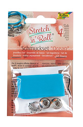 folia 93105 - Armband Bastelset Stretch 'n' Roll - Set "Ocean" von folia