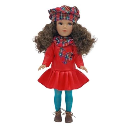 folk Mari's Vidal Rojas Dolls Original 41 cm 100% Vinyl mit Sommersprossen und Kleid mit Stiefeln Leder Design Limited Edition Made in Spanien von folk