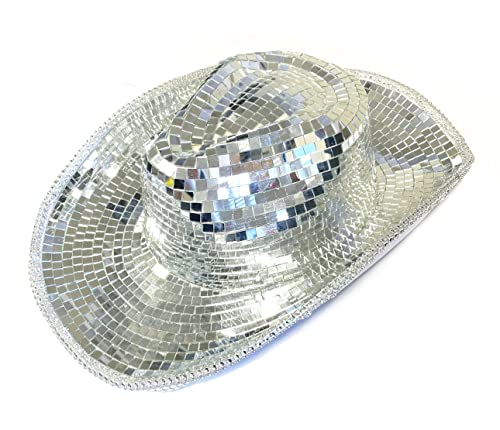 fonefunshop Mirror Disco Ball Festival Style Cowboyhut von fonefunshop