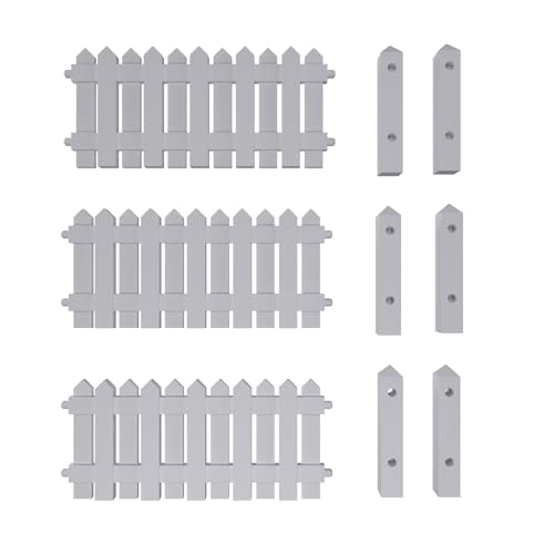 Gartenzaun kompatibel für Spur G Diorama Modellbau 1:22,5 Erweiterung - Weiß von fossi3D