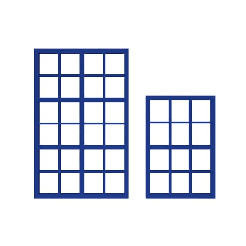 Industrie Fenster kompatibel für LGB SpurG Diorama 1:22,5 Haus 4 Stück - Blau von fossi3D