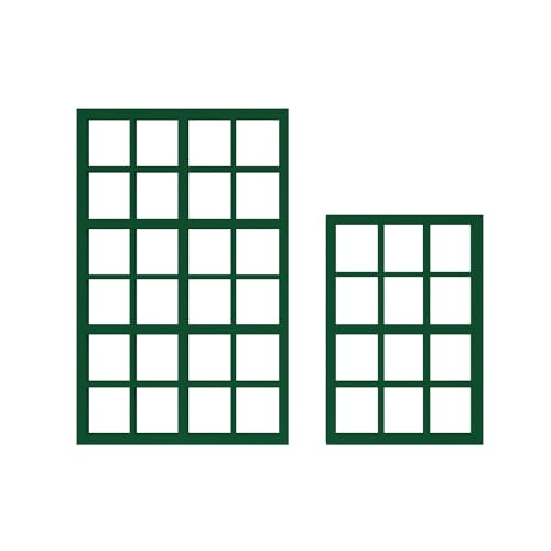 Industrie Fenster kompatibel für LGB SpurG Diorama 1:22,5 Haus 4 Stück - Grün von fossi3D