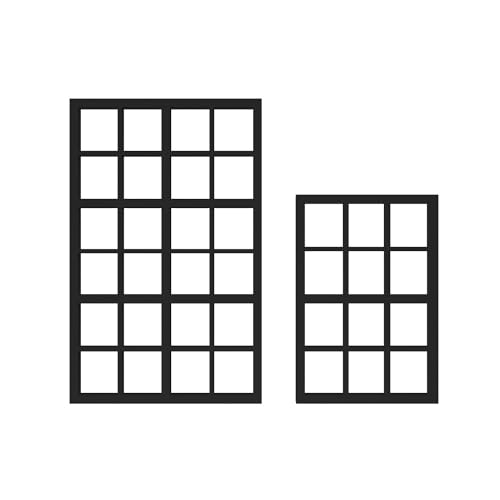 Industrie Fenster kompatibel für LGB SpurG Diorama 1:22,5 Haus 4 Stück - Schwarz von fossi3D