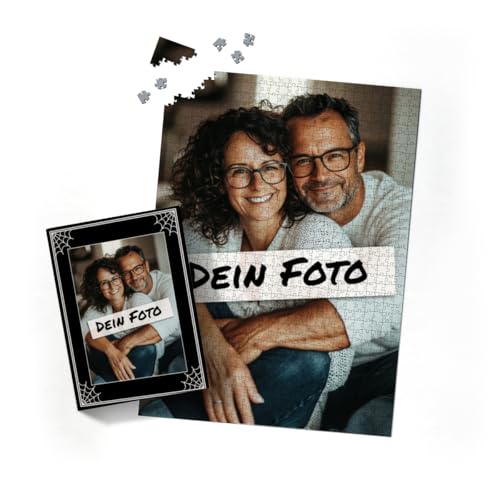 Fotopuzzle mit eigenem Bild - Fotopuzzle selbst gestalten 1000 Teile Hochformat - Schachtel Halloween - 1000 Teile Puzzle mit Foto - Geschenk Geburtstag Halloween Halloween 1000 Teile Hoch von fotobar