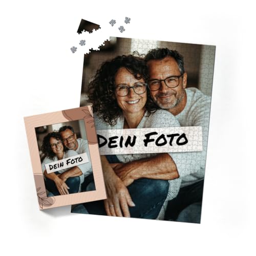 Fotopuzzle mit eigenem Bild - Fotopuzzle selbst gestalten 1000 Teile Hochformat - Schachtel Herbstblätter - 1000 Teile Puzzle mit Foto - Geschenk Geburtstag Herbstblätter 1000 Teile Hoch von fotobar