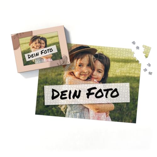 Fotopuzzle mit eigenem Bild - Fotopuzzle selbst gestalten 1000 Teile - Schachtel Herbstblätter - 1000 Teile Puzzle mit Foto - Geschenk Geburtstag Herbstblätter 1000 Teile Quer von fotobar