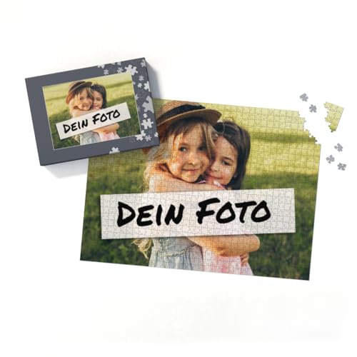 Fotopuzzle mit eigenem Bild - Fotopuzzle selbst gestalten 1000 Teile - Schachtel Puzzleteile - 1000 Teile Puzzle mit Foto - Geschenk Geburtstag Puzzleteile 1000 Teile Quer von fotobar