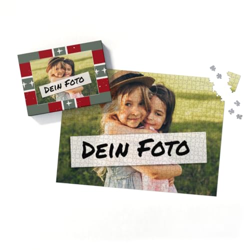 Fotopuzzle mit eigenem Bild - Fotopuzzle selbst gestalten 1000 Teile - Schachtel Xmas - 1000 Teile Puzzle mit Foto - Geschenk Weihnachten Xmas1 1000 Teile Quer von fotobar