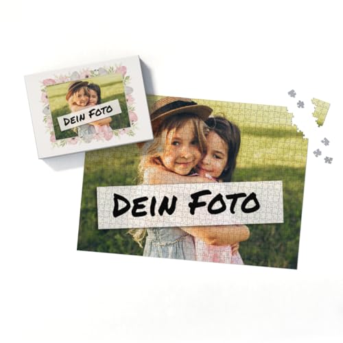 Fotopuzzle mit eigenem Bild - Fotopuzzle selbst gestalten 2000 Teile - Schachtel Osterblumen - Geschenk Ostern Osterblumen 2000 Teile Quer von fotobar