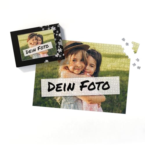 Fotopuzzle mit eigenem Bild - Fotopuzzle selbst gestalten 2000 Teile - Schachtel Puzzleteile schwarz - 2000 Teile Puzzle mit Foto - Geschenk Geburtstag Puzzleteile 2 2000 Teile Quer von fotobar