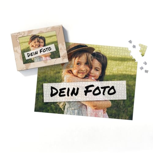 Fotopuzzle mit eigenem Bild - Fotopuzzle selbst gestalten 2000 Teile - Schachtel Weltreise - Puzzle mit Foto personalisiert - Geschenk Geburtstag Weltreise 2000 Teile Quer von fotobar