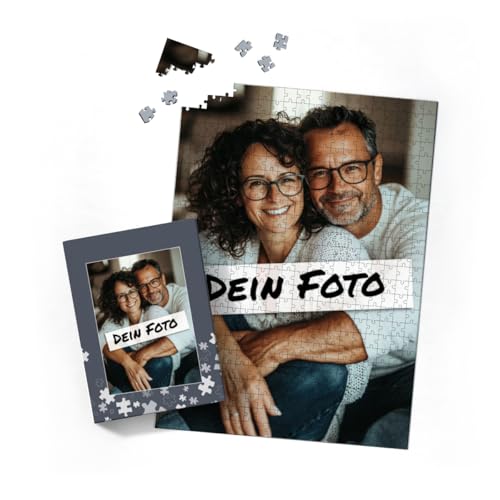 Fotopuzzle mit eigenem Bild - Fotopuzzle selbst gestalten 500 Teile Hochformat - Schachtel Puzzleteile - 500 Teile Puzzle mit Foto - Geschenk Geburtstag Puzzleteile 500 Teile Hoch von fotobar