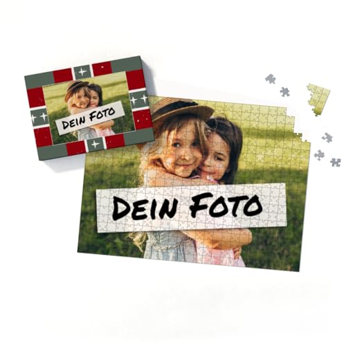 Fotopuzzle mit eigenem Bild - Fotopuzzle selbst gestalten 500 Teile - Schachtel Xmas - 500 Teile Puzzle mit Foto - Geschenk Weihnachten Xmas1 500 Teile Quer von fotobar