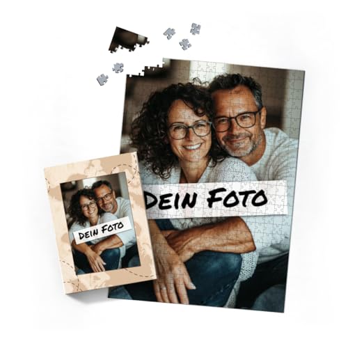 Fotopuzzle mit eigenem Bild - Puzzle selbst gestalten 500 Teile Hochformat - Schachtel Weltreise - Puzzle mit Foto personalisiert - Geschenk Geburtstag Weltreise 500 Teile Hoch von fotobar