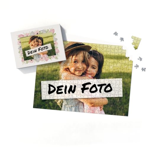 Fotopuzzle mit eigenem Bild - Puzzle selbst gestalten 500 Teile - Schachtel Osterblumen - Geschenk Ostern Osterblumen 500 Teile Quer von fotobar