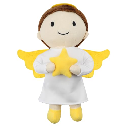 free-space Engel-Plüschpuppe, Taufgeschenk für Junge/Mädchen, Schutzengel-Puppe, Spielzeug (Angel Doll (Boy)) von free-space