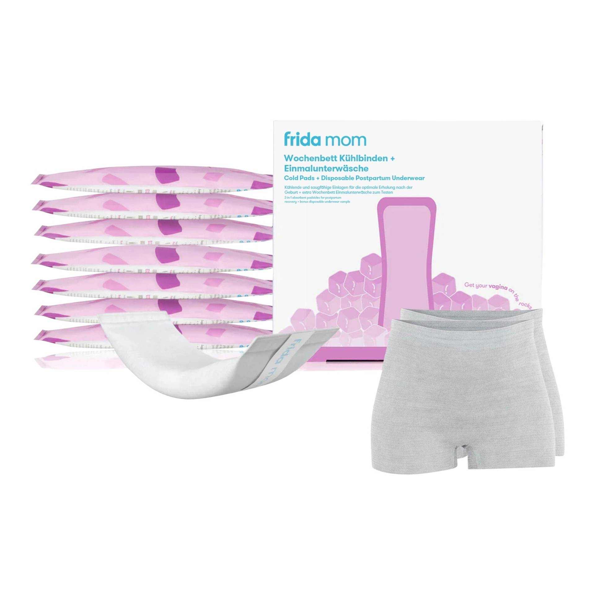 Frida Mom Wochenbett-Set 8er-Pack Kühlbinden 2er-Pack Einmalslip von frida mom