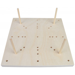 fromWOOD Loom/ Blocking Board Holz 16 Löcher 25x25x1,5cm von fromWOOD