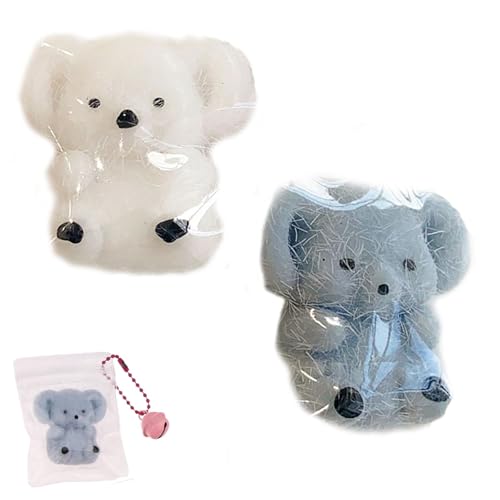 2 Stück Taba Squishy, Fufu Squishy, Koala Spielzeug, Koala Squishy Quetschspielzeug für Stressabbau Lindern Sie Stress, Geschenk für Kinder, Jugendliche Oder Alle, Die Quetschspielzeuge Lieben von fufupaw