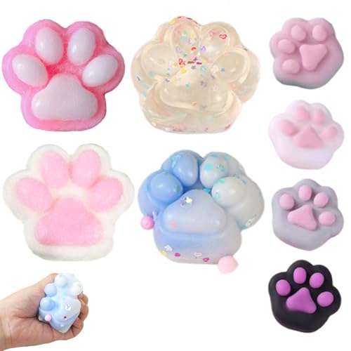 8 Stück Fufu Squishy, Squishy Pfote, Taba Squishy, Cat Paw Squishy, Katzenpfoten, Squeeze Toy Funny Antistressball Süße Katzenpfote Mit Langsamer Rückfederung, Cat Paw Spielzeug für Stressabbau von fufupaw