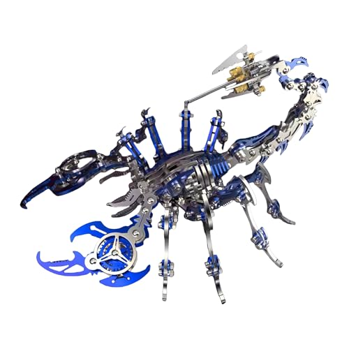 3D DIY Metall Skorpion Puzzle Mechanisches Metallpuzzle 454 Teile Mechanische Metall Modelle Steampunk Mechanisches Insekt Weihnachten Geburtstag Geschenke(Blau) von fukixuz