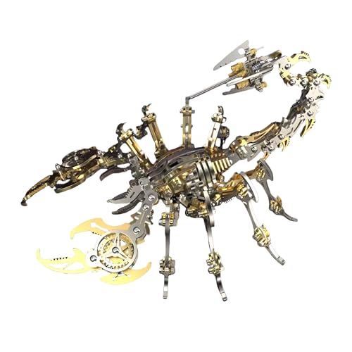 3D DIY Metall Skorpion Puzzle Mechanisches Metallpuzzle 454 Teile Mechanische Metall Modelle Steampunk Mechanisches Insekt Weihnachten Geburtstag Geschenke(Gold) von fukixuz