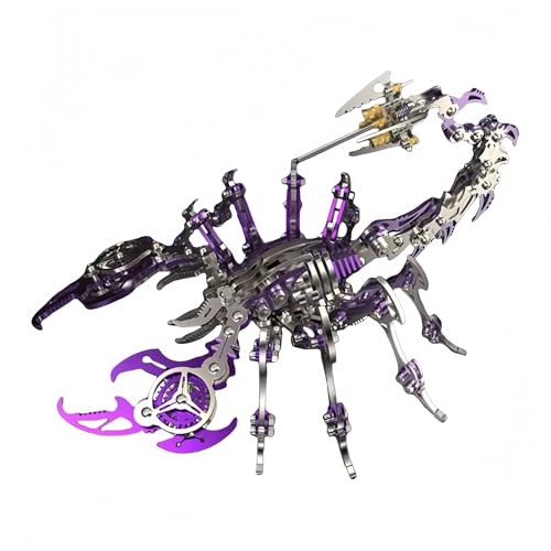 3D DIY Metall Skorpion Puzzle Mechanisches Metallpuzzle 454 Teile Mechanische Metall Modelle Steampunk Mechanisches Insekt Weihnachten Geburtstag Geschenke(Lila) von fukixuz