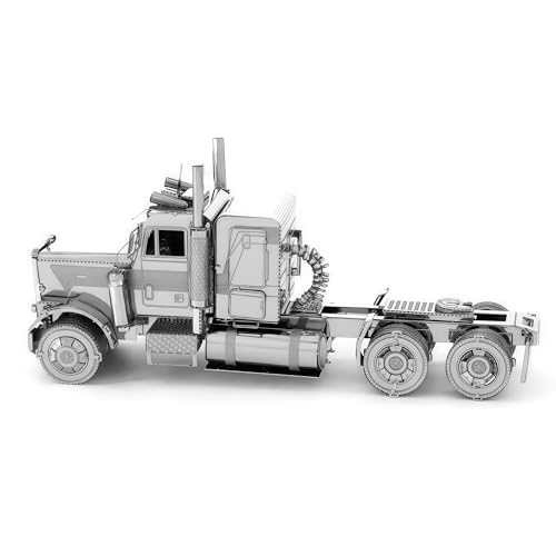 3D-Metallpuzzle für Erwachsene Dump Truck, lasergeschnittener Modellbausatz, Metall Puzzle, 3D Metall Modell, 2 Metallplatinen,LKW-Kopf mit Langer Nase ab 14 Jahre von fukixuz