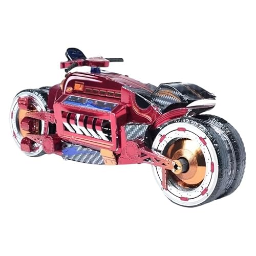 3D Puzzle Metall Motorradmodell Lego 3D Puzzles 13.4 * 4.3 * 5.6cm Erwachsene Teens für Edelstahl, Geschenk, Dekoration, Sammlung, Edelstahlmaterial Farbmodell von fukixuz