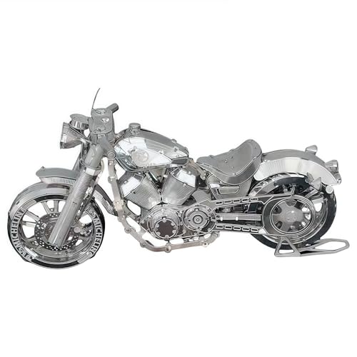 3D Puzzle Metall Motorradmodell Lego 3D Puzzles Länge 13,7 cm * Breite 4,8 cm * Höhe 7,2 cm Erwachsene Teens für Edelstahl, Geschenk, Dekoration, Sammlung, Edelstahlmaterial von fukixuz