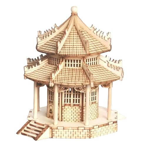 3D Puzzle Modellbau Bausatz aus Holz, chinesischen Stil können mit DIY bemalt Werden, Geburtstagsgeschenke für Teenager, geeignet zum Ausstellen und Sammeln(A) von fukixuz