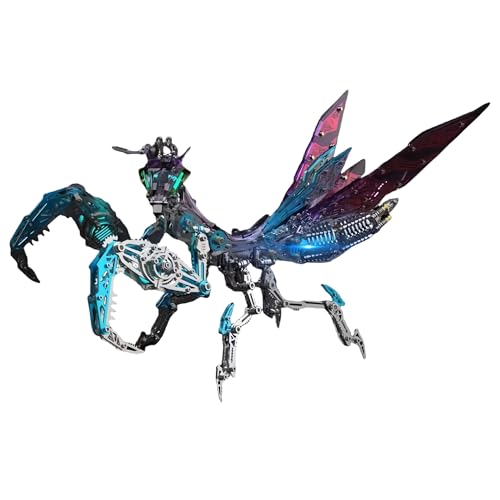 Mechanisches Metallpuzzle 3D DIY Metall Insekt Puzzle Der Bauch, die Tentakeln und die Klammern des Mantis-Modells sind alle beweglich 1109Teile Liebhaber von Metallpuzzle Kreatives Ornament(Lila) von fukixuz