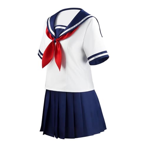 gafdu JK Schuluniform Japanisches Anime Cosplay Klassische Japanische Schulmädchen Matrosenhemden Uniform Anime Cosplay JK Uniform Japanische JK Uniform Mit Fliege Und Sockenset von gafdu