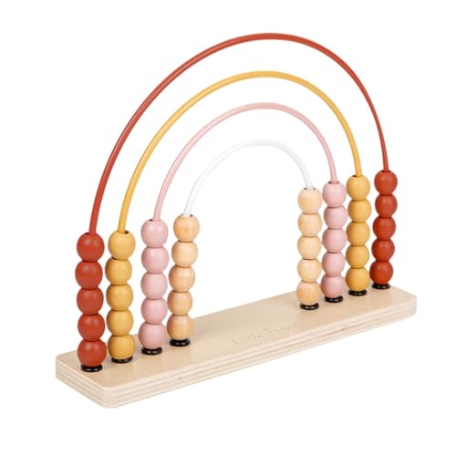 gafdu Zählen von Perlen für Mathe, Perlenzählspielzeug | Mathe-Zähler-Spielzeug - Hölzerner pädagogischer Mathe-Manipulations-Abakus, 4-reihiger Abakus für Kindermathematik von gafdu