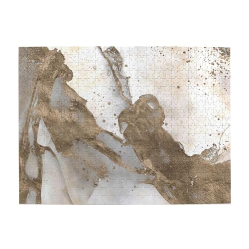 Flüssiger Marmor – Perle und Gold, 500-teiliges Puzzle für Erwachsene – Holzpuzzle für Erwachsene und ältere Menschen Flüssiger Marmor – Perle und Gold, 500-teiliges Puzzle für Erwachsene – Holzpuzzle für Erwachsene und ältere Menschen von gawuoab