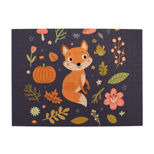 Herbstlicher süßer Fuchs, 500-teiliges Puzzle für Erwachsene – Holzpuzzle für Erwachsene und ältere Menschen Herbstlicher süßer Fuchs, 500-teiliges Puzzle für Erwachsene – Holzpuzzle für Erwachsene und ältere Menschen von gawuoab