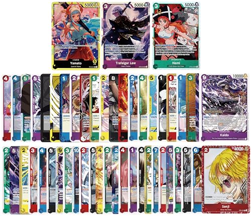 One Piece Card Game Karten - 30 Verschiedene One Piece Karten inklusive 1 garantierten Holo Karte - Englisch von geco